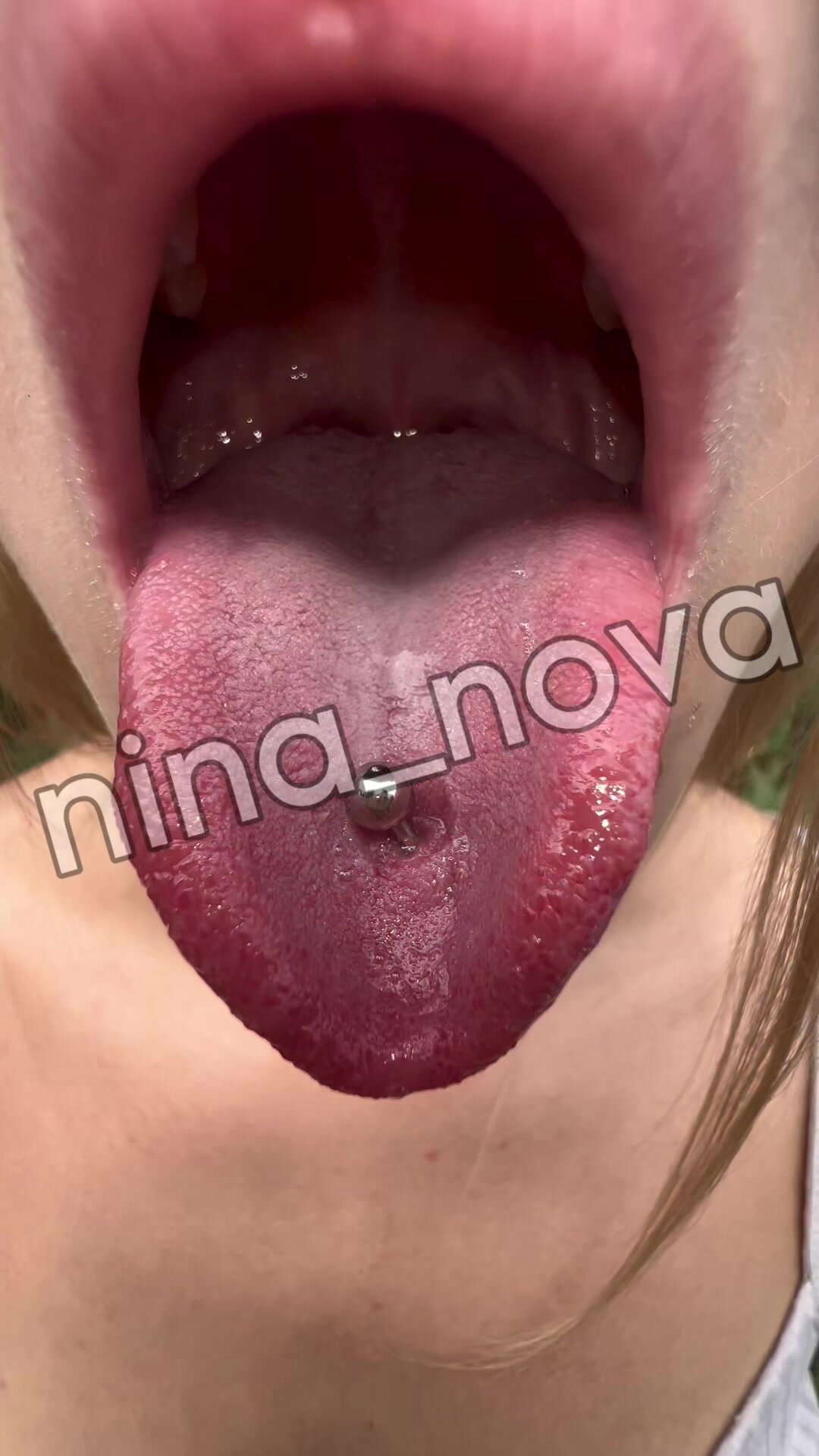 Long tongue piercing tricks ...
