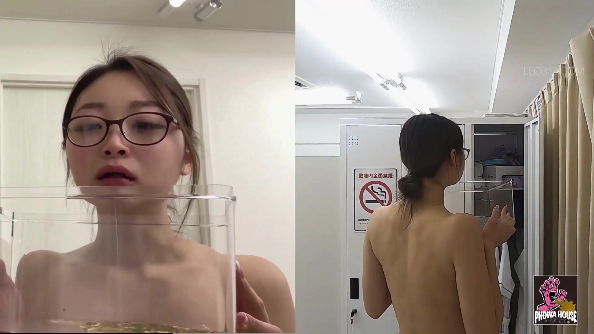 Naked japanese girl pukes for us part 1