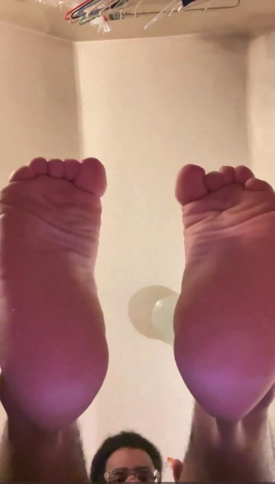 Plump male feet