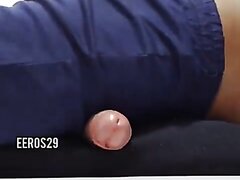 BIG DICK CUMMING WITH NO HANDS - RUBBING ON SOFA