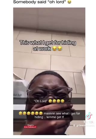 A employee caught girl farting