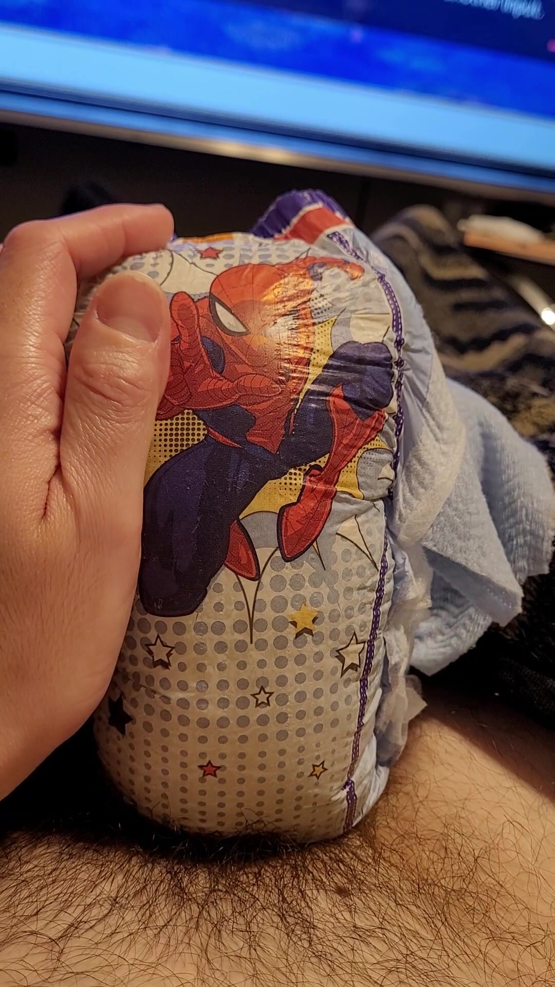 Edging inside of this sexy Spider-Man goodnite