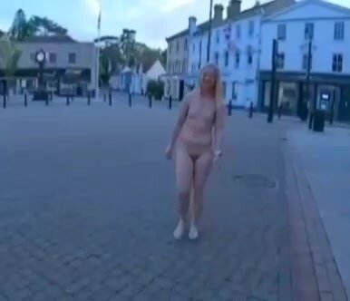 Nude walk in the street