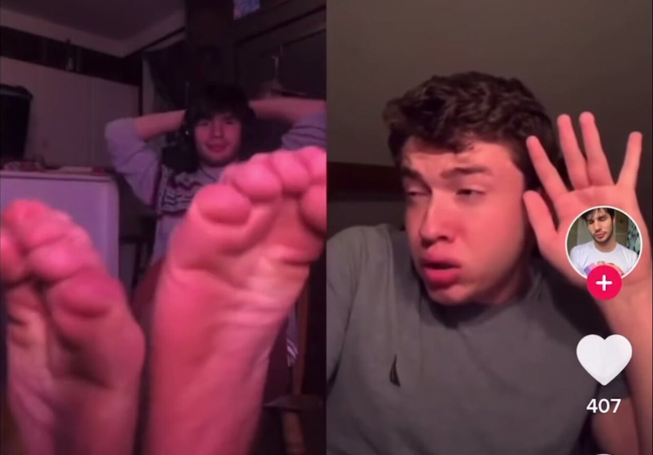 TikTok boys feet challenge