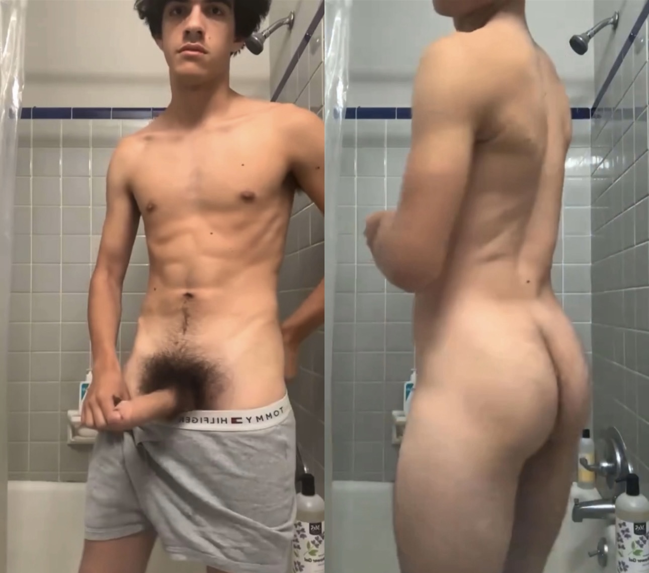 Teen w/ *NATURAL* pubes baited