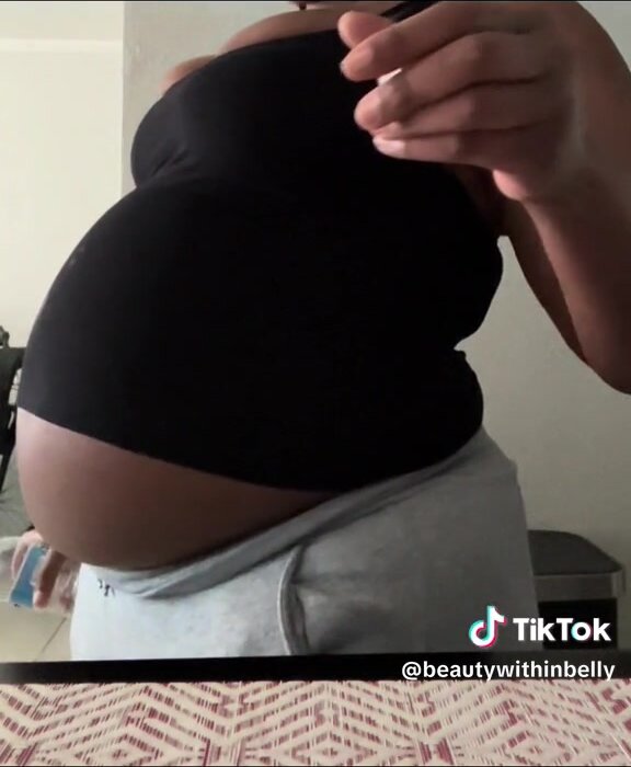 ebony bbw show her fat thick belly 0