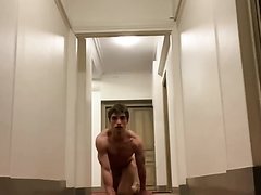 faggot craws through a hallway
