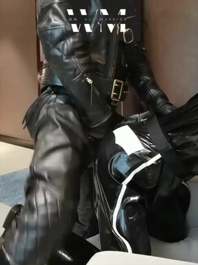 Black leather motorcycle jacket smoke fuck