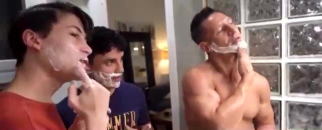 STEPFATHER TEACHES STEPSON & BF HOW 2 GROOM & FUCK!!!