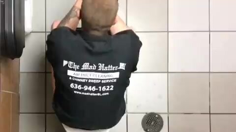 Male Shitting on Toilet