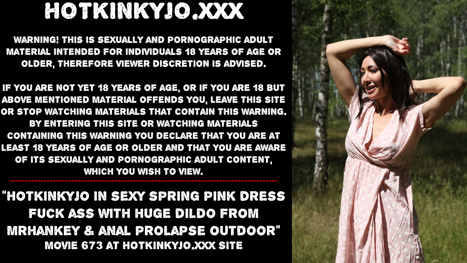 Hotkinkyjo in sexy spring dress anal dildo & prolapse