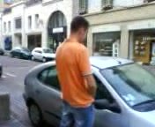 Pissing on a car