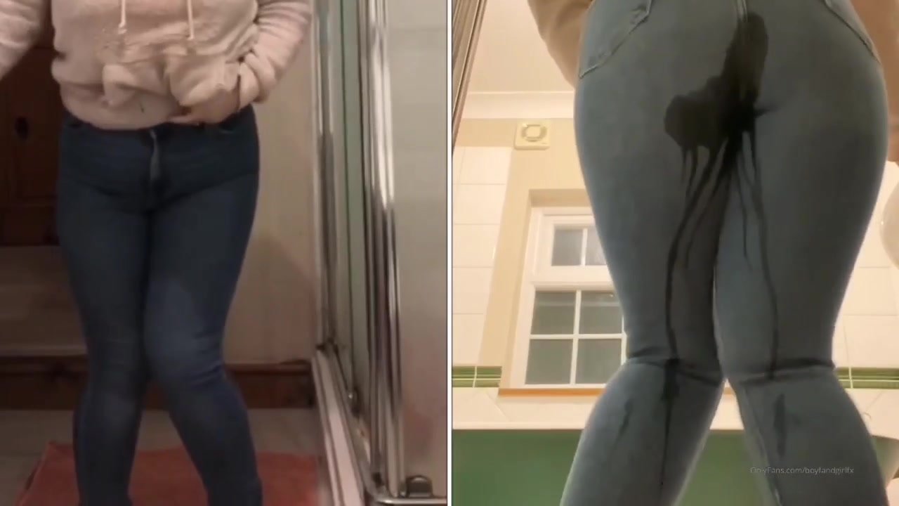 Pees her jeans on purpose - video 2