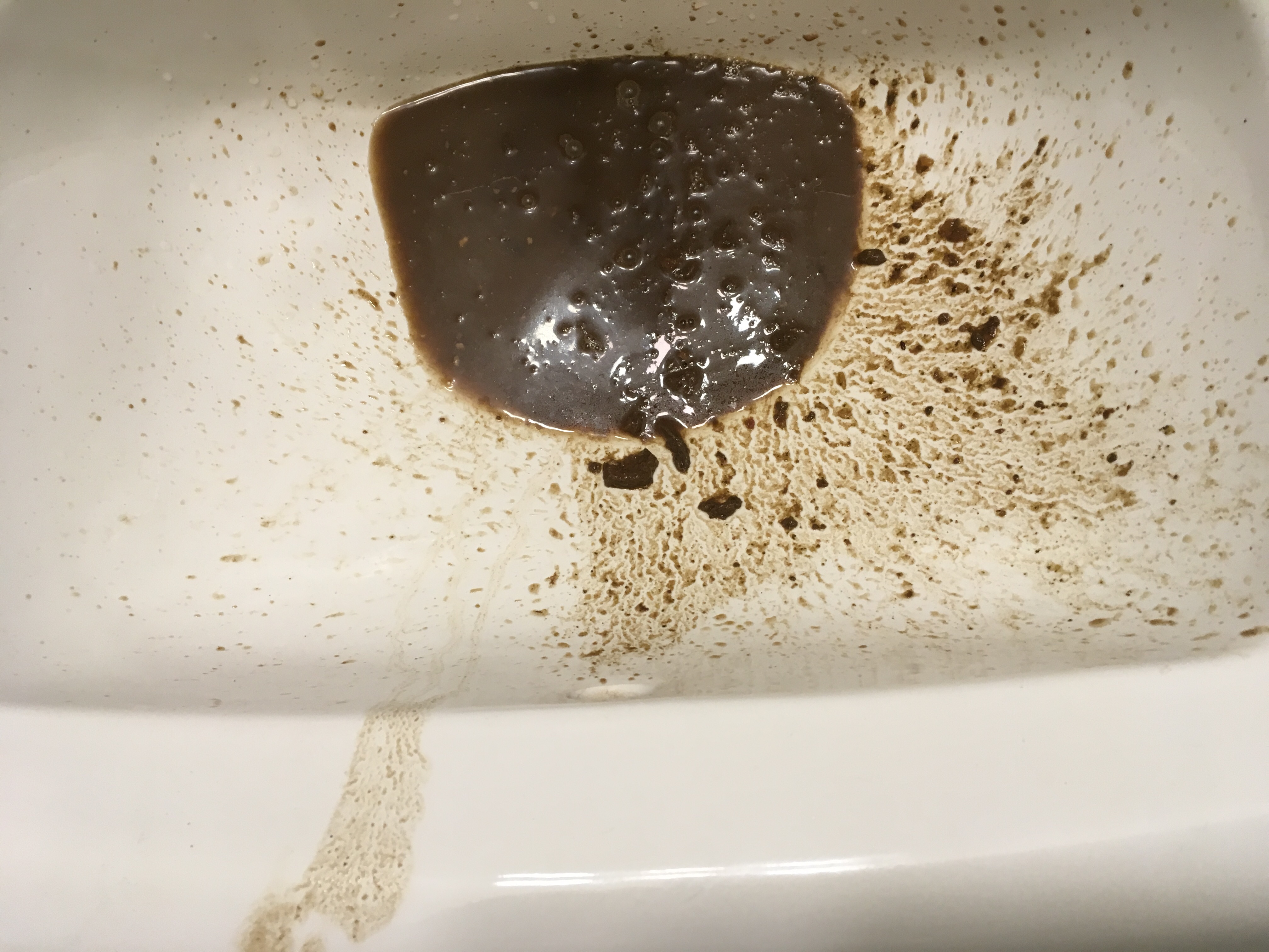 I just shitty all over in the. Sink