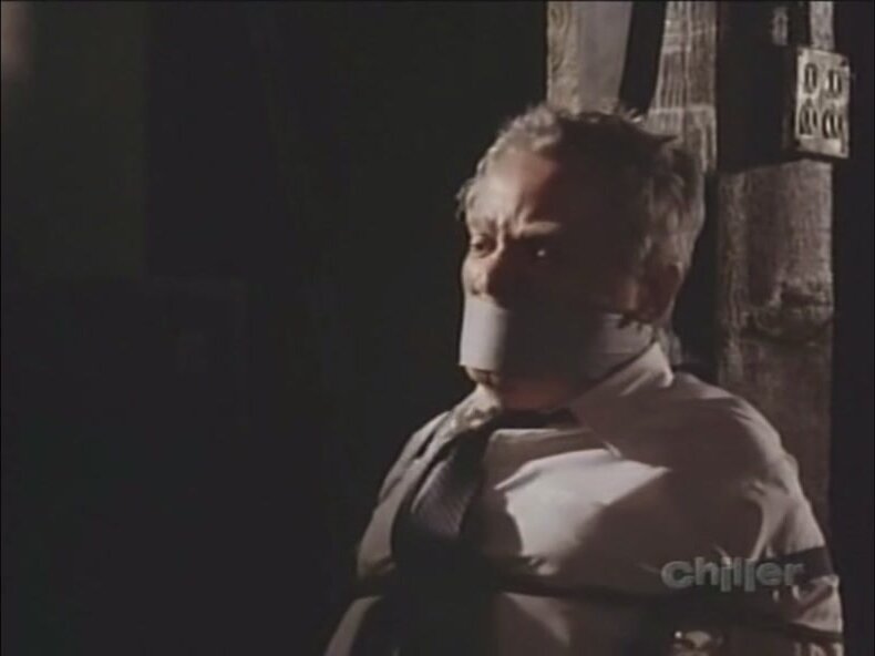 Old man bound and gagged