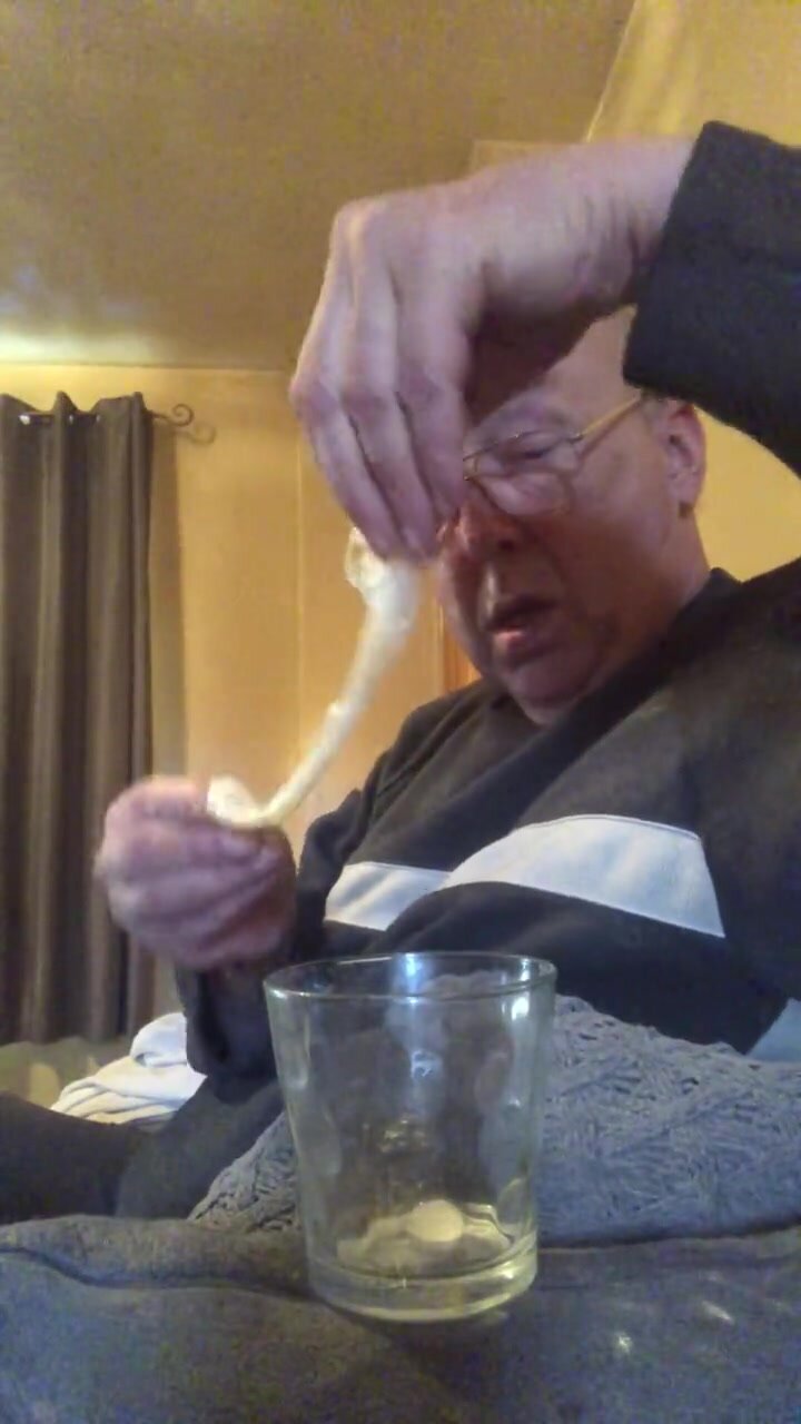 Grandpa drinks all the sperm