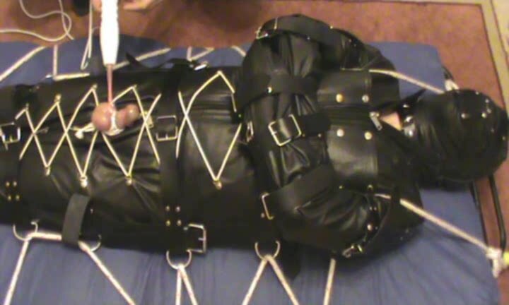 In a leather insane sack - resized and old video