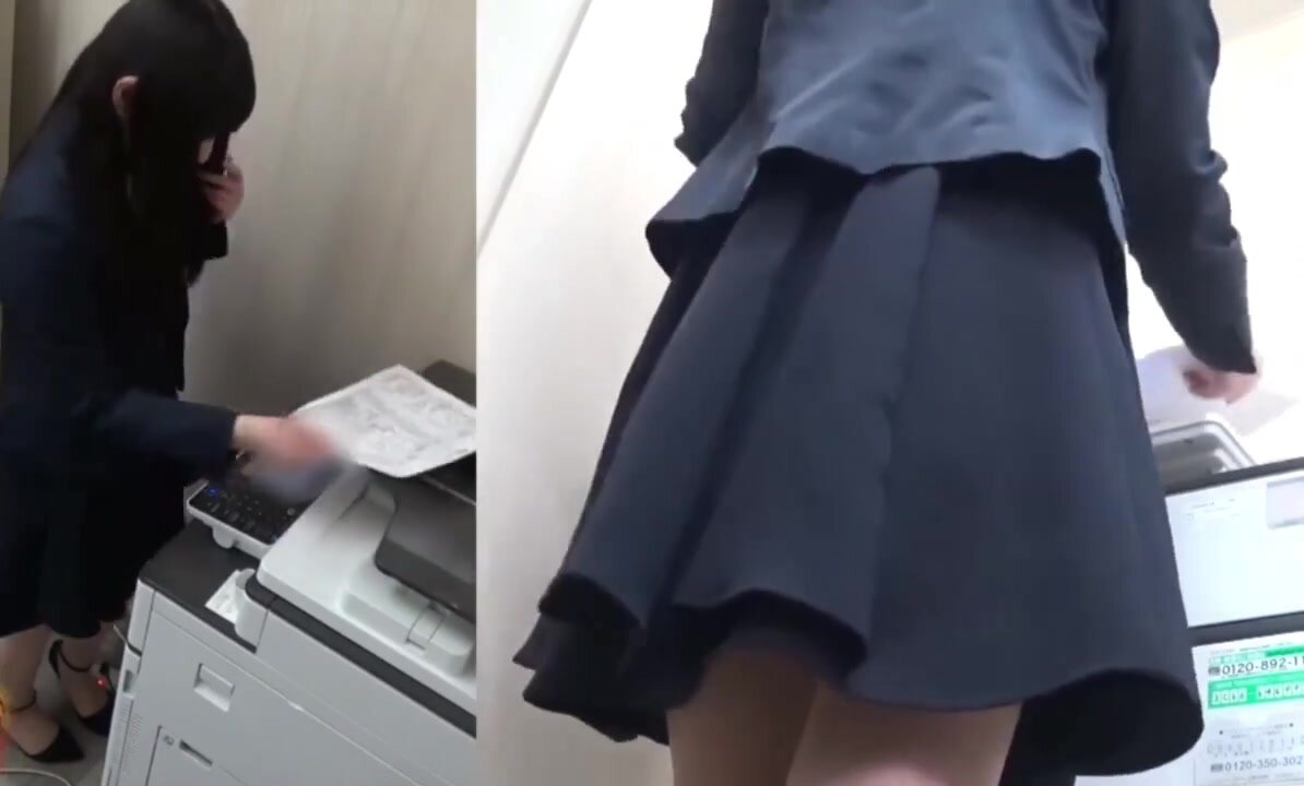 Japanese Girl Farting at Work