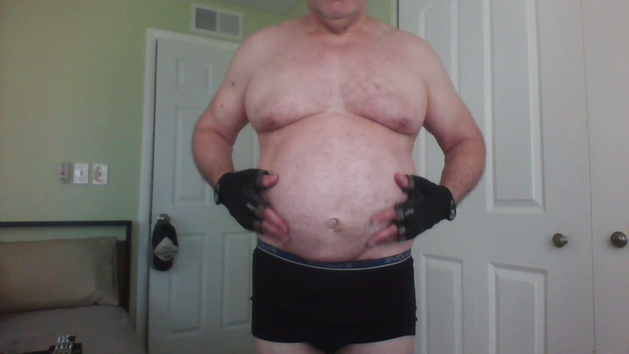 Daddy's Jelly Belly and Big Pecs!