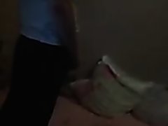 Drunk boy pissing on bed