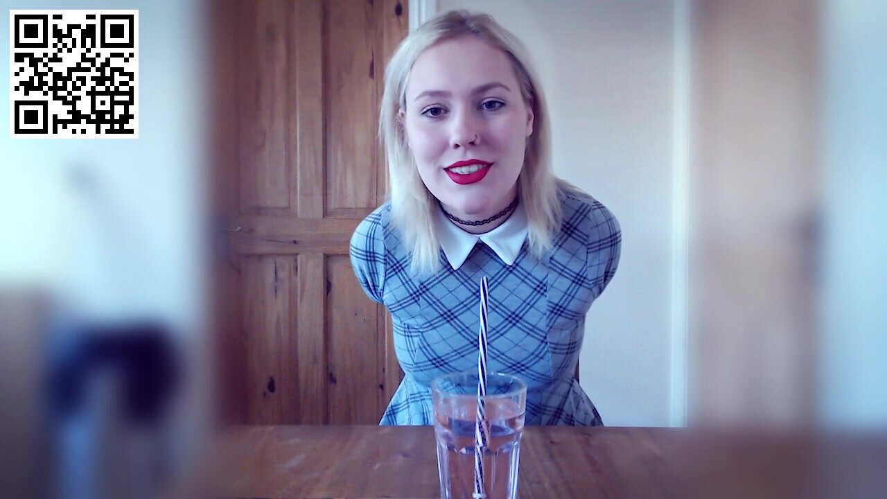 Limbless Girl Drinking with Straw