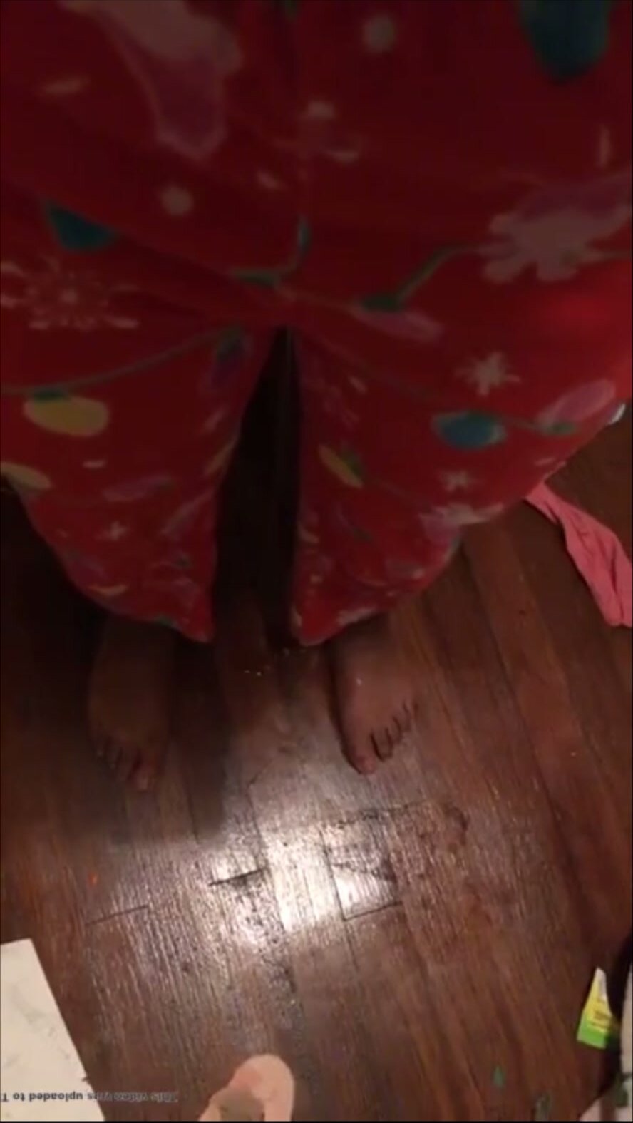black girl pees pajamas