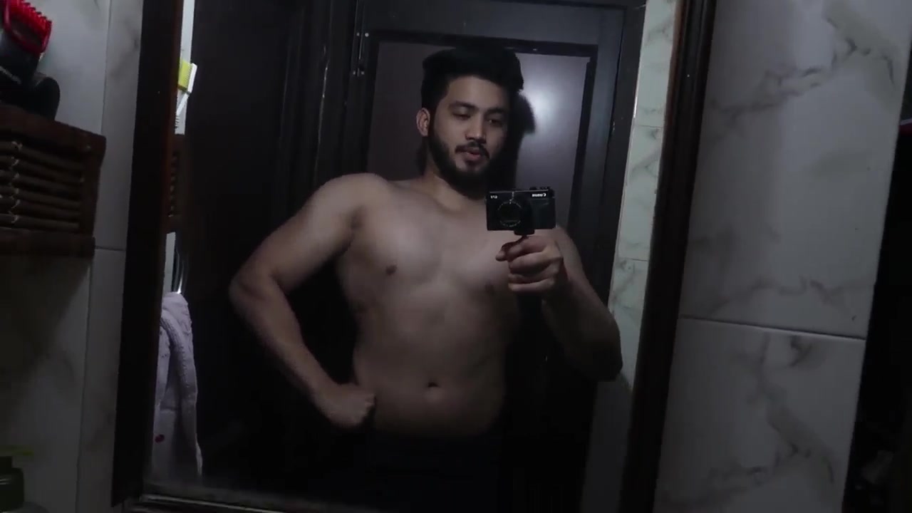 Indian boy showing his body