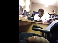 Hung Guy Flashes Coworker