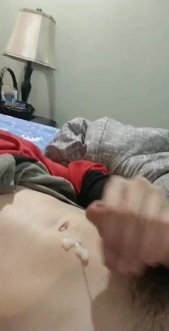 Twink jerks and cums