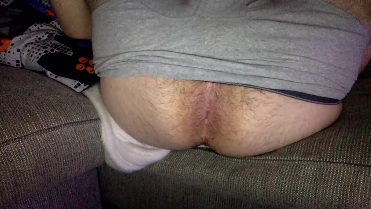 Straight Beefy College Student Butthole Spreading