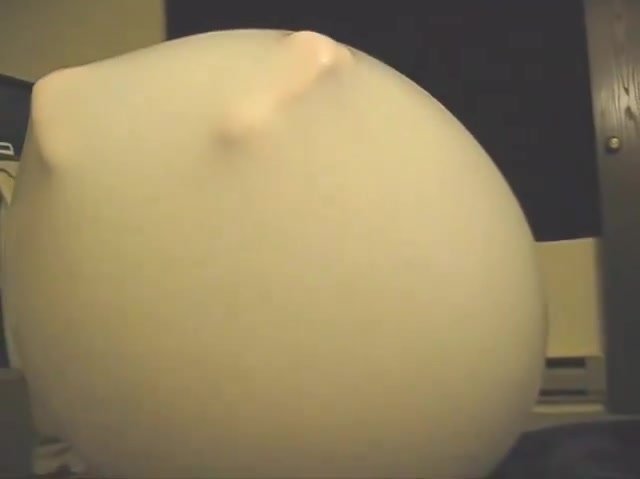 Inside white balloon
