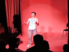 actor naked on stage strips naked sex simulation