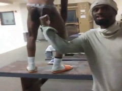 big-dicked dude humiliated by inmates in prison
