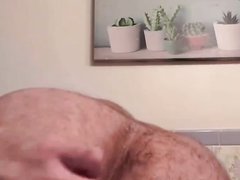 Hairy hunk fingers and sniff