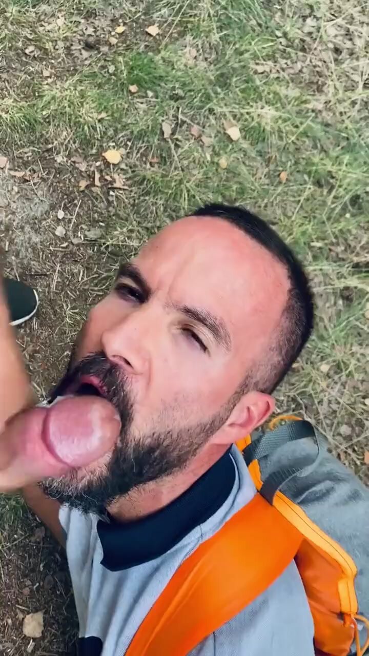 He gets a mouthfull of cum