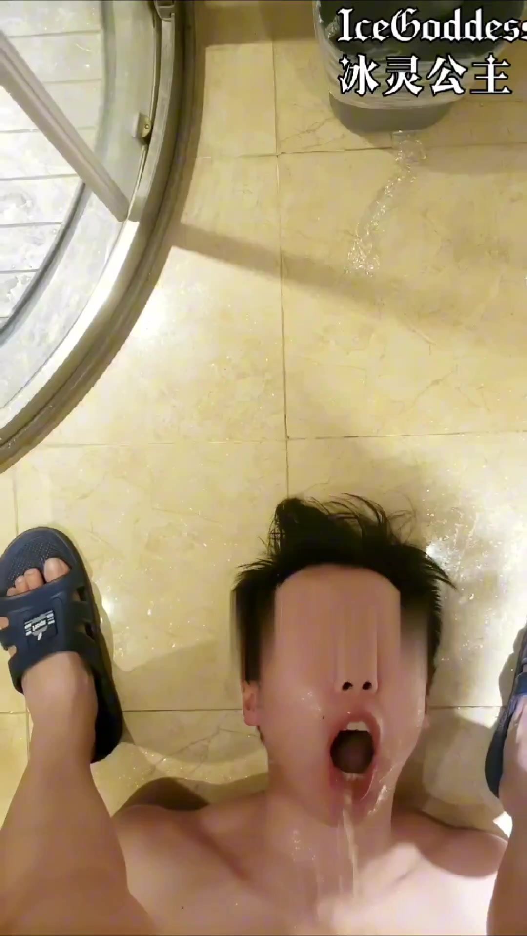 Chinese piss drinking and feet worship