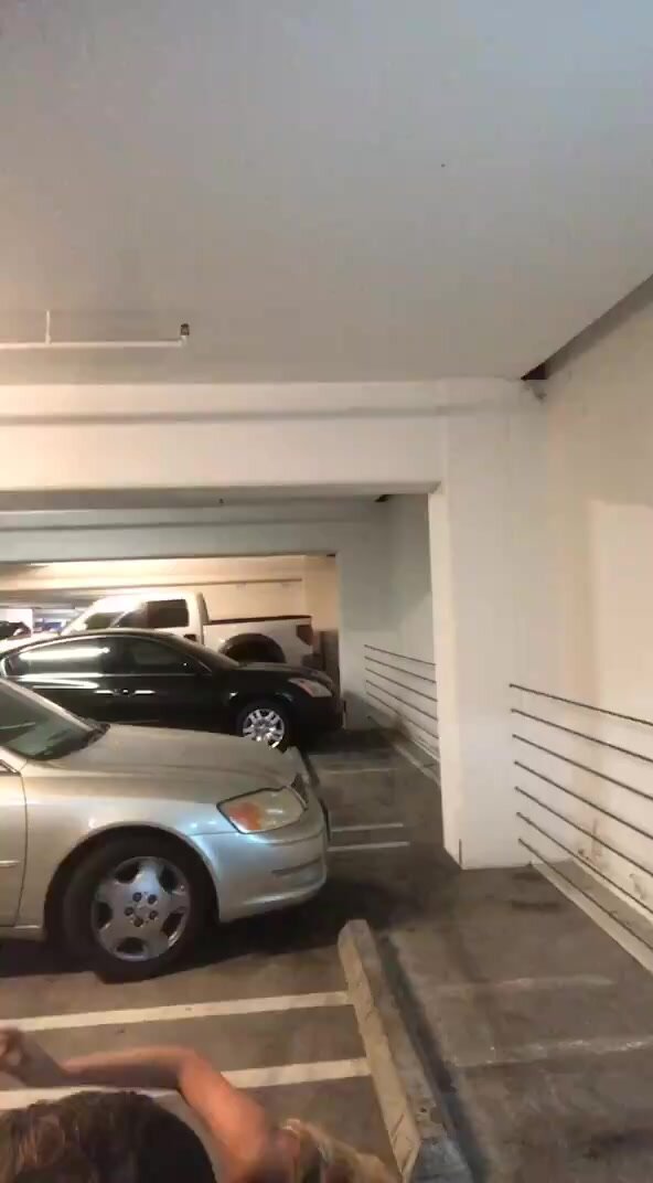 Teen pees in parking garage while friends make tic tok