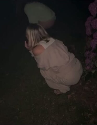 Embarrassed College Girl Caught Peeing Outside