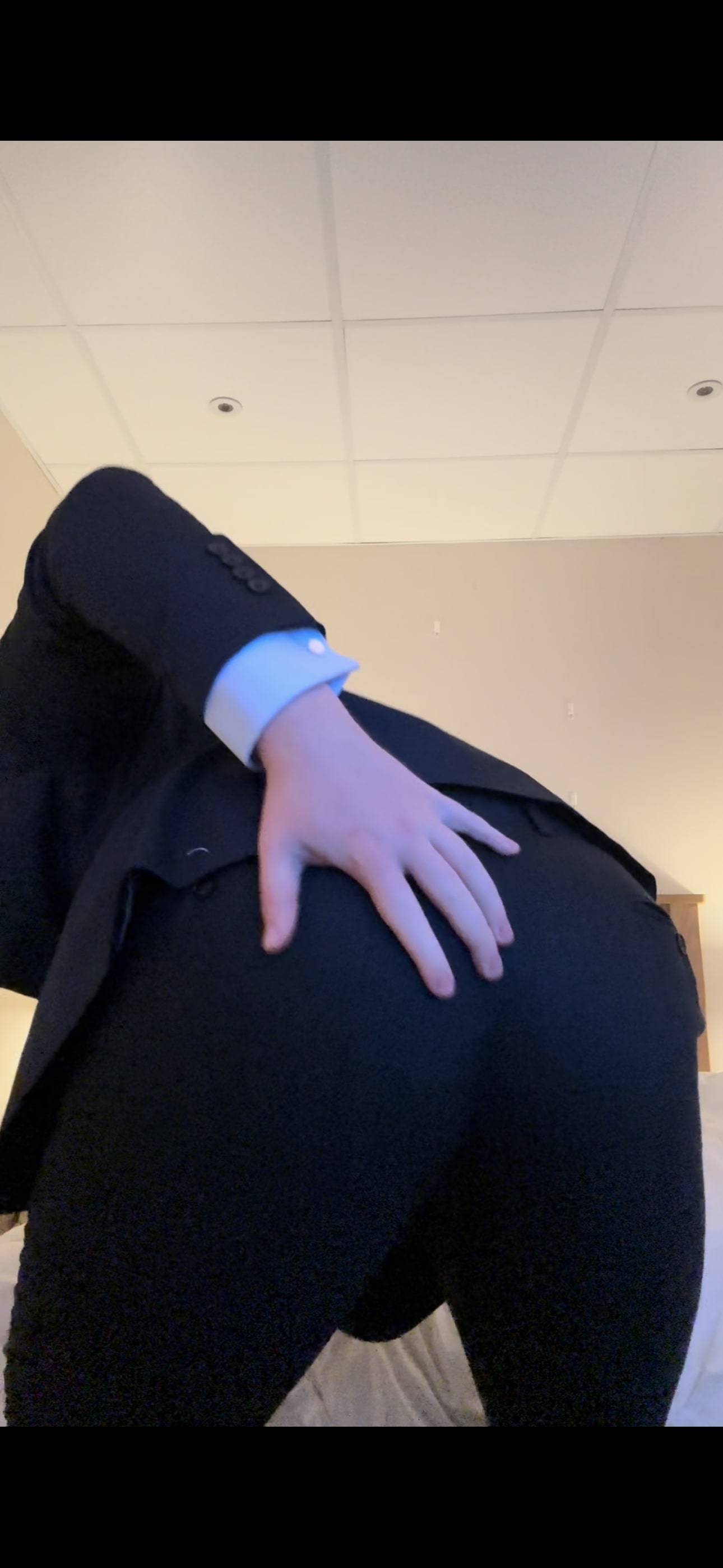 Suited farts from chubby boys ass
