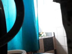Girl bursting pee on hidden cam
