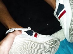 Drunk friend passed out Sneaker/Sock Removal