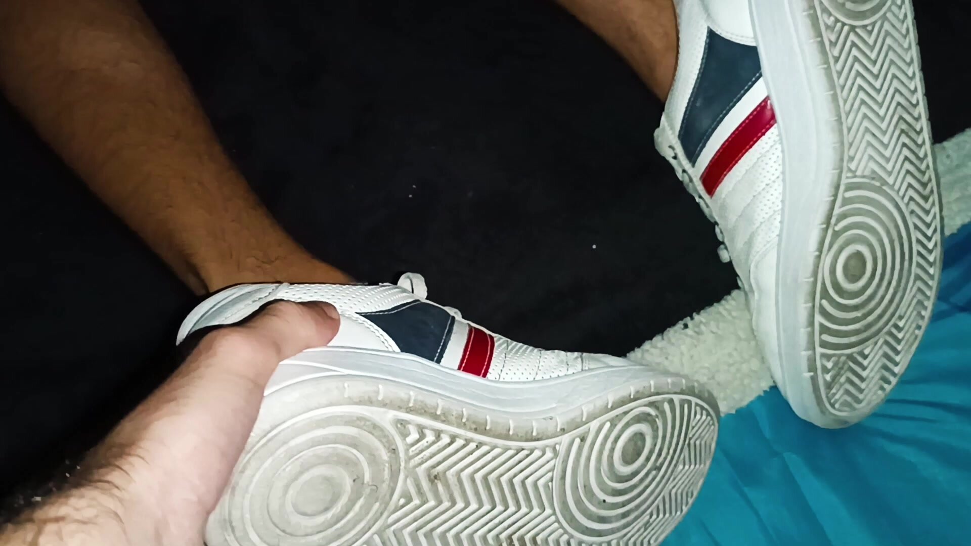 Drunk friend passed out Sneaker/Sock Removal