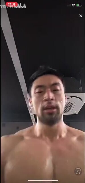 asian muscle chest on treadmill (short ver)