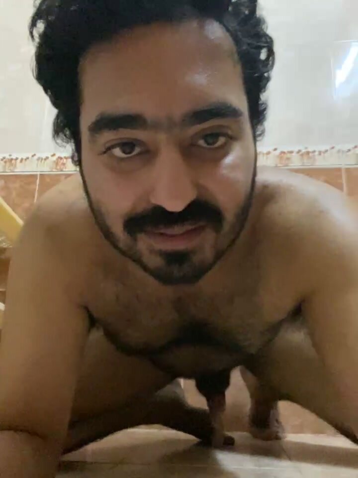 Indian hairy man showing off his treasure
