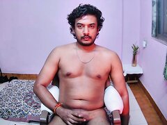 Desi boy casually playing with his cock