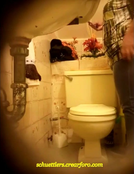 Girl in toilet home