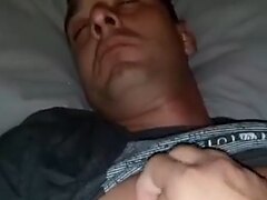 Guy sleeping cock and face