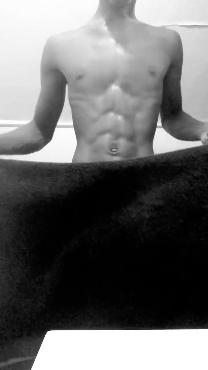 Towel challenge, abs exposed