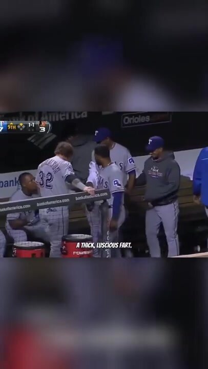 Baseball Player Clears Dugout