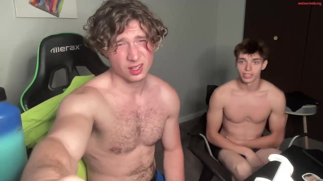 hairy guy with friend - goofing naked, ass, jerkoff